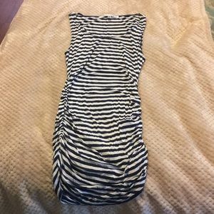 Max Studio navy striped dress